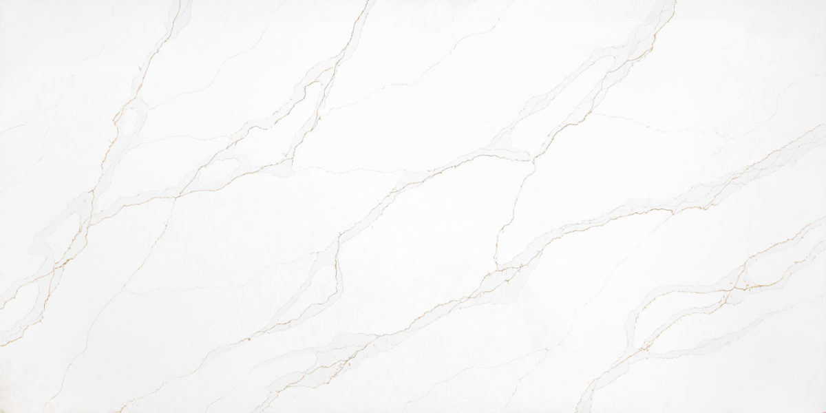 Pale quartz surface with fine gold veining